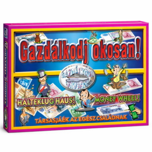 Gazdálkodj okosan retro társasjáték – klasszikus magyar családi társasjáték gyerekeknek és felnőtteknek, 35×25×4 cm