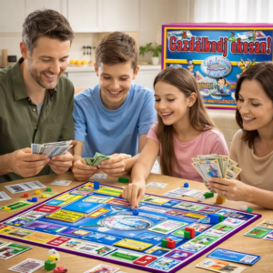 Gazdálkodj okosan retro társasjáték – klasszikus magyar családi társasjáték gyerekeknek és felnőtteknek, 35×25×4 cm (BBMJ) - Image 3