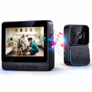 GuardBell WiFi videós kapucsengő monitorral – kétirányú kommunikáció, éjjellátó, IP65 kültéri okos csengő (BBV) - Image 1