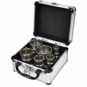 HA-0060 körkivágó fűrész készlet 22–65 mm – 6 db-os lyukfűrész szett fához és gipszkartonhoz (BBD) - Image 1