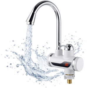 Hayami KL25-100 elektromos vízmelegítős csaptelep – átfolyós vízmelegítő csap, azonnali meleg víz konyhába és fürdőbe (BBV)