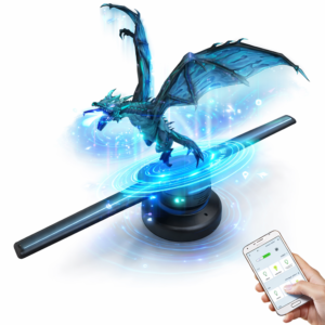 Holografikus 3D LED ventilátor kijelző 42 cm – HD hologram kivetítő telefonos applikációval és távirányítóval (BBD)