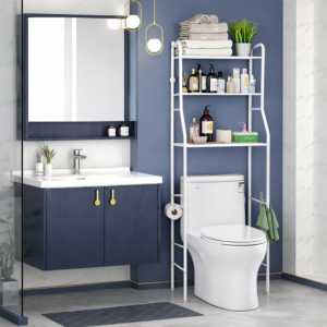 HomeNest fürdőszobai tároló állvány WC fölé – 3 polcos WC fölötti fürdőszobai polcrendszer (BBV) - Image 2