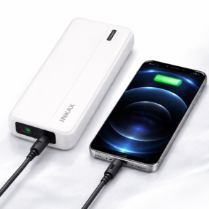 INKAX PB-01A 10 000 mAh power bank – LED kijelzős gyorstöltő külső akkumulátor USB-C és Micro USB porttal (BBD) - Image 2
