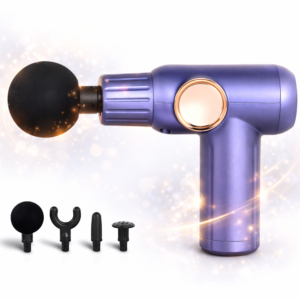 JY-511 LCD kijelzős masszázs pisztoly – izomlazító masszírozó készülék cserélhető fejekkel izomregeneráláshoz (BBD) - Image 5