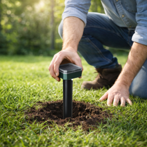 PL 17 napelemes ultrahangos vakondriasztó 4 db-os szett – vízálló kerti vakond- és rágcsálóriasztó készülék kertbe és gyepre (BBV) - Image 3