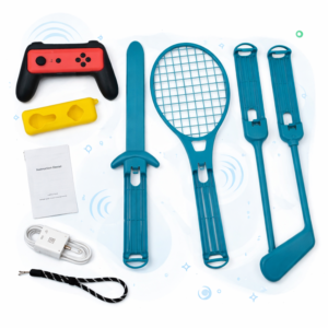 L05-K mozgásérzékelős játékvezérlő sport kiegészítő szettel – interaktív sport játék kontroller gyerekeknek (kék) (BBV) - Image 4
