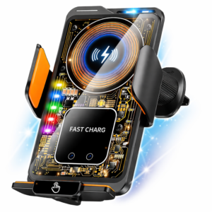 MagCharge Pro mágneses autós telefontartó gyorstöltéssel – vezeték nélküli töltő és univerzális mobil tartó adapterekkel (BBD) - Image 1