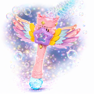 Magic Bubble tündér buborékfújó – LED-es világító buboréklövő pálca gyerekeknek, automata működéssel rózsaszín (BBJ) - Image 6