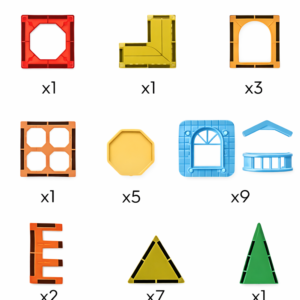 Mágneses építőkészlet gyerekeknek – 120 darabos kreatív építőjáték M012 (BBJ) - Image 3
