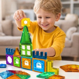 Mágneses építőkészlet gyerekeknek – 120 darabos kreatív építőjáték M012 (BBJ) - Image 2