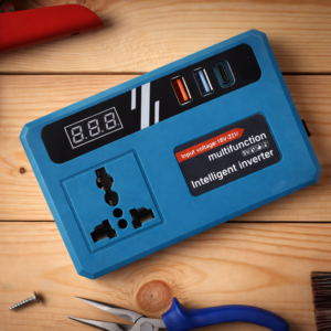 EnerVolt 120W Akkumulátoros Inverter 18–21V → 220V – 1 Csatlakozóval, USB Gyorstöltés, Kijelző (BBD) - Image 3