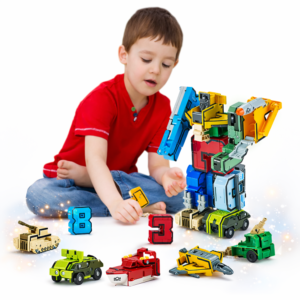 NumberBots átalakítható számrobot készlet – számokból összeépíthető transformer játék gyerekeknek (BBJ) - Image 1