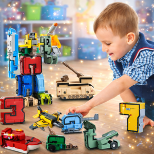 NumberBots átalakítható számrobot készlet – számokból összeépíthető transformer játék gyerekeknek (BBJ) - Image 2