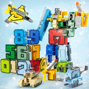 NumberBots átalakítható számrobot készlet – számokból összeépíthető transformer játék gyerekeknek (BBJ) - Image 3