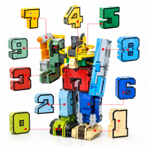 NumberBots átalakítható számrobot készlet – számokból összeépíthető transformer játék gyerekeknek (BBJ) - Image 4