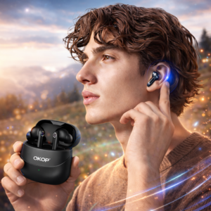 OKOP KP-209 True Wireless Bluetooth 5.4 fülhallgató – vezeték nélküli TWS headset töltőtokkal, stabil kapcsolat és dinamikus hangzás (BBD) - Image 2