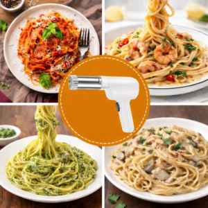 PastaMaster elektromos tésztakészítő – automata hordozható tésztanyomó gép 5 cserélhető tésztaformával (BBM) - Image 3