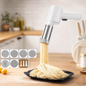PastaMaster elektromos tésztakészítő – automata hordozható tésztanyomó gép 5 cserélhető tésztaformával (BBM) - Image 4