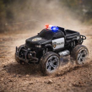 PoliceRover távirányítós rendőr terepjáró – LED világító RC autó gyerekeknek, off-road játék (BBJ) - Image 3