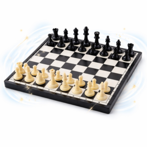 Poptoy klasszikus sakk készlet – stratégiai társasjáték gyerekeknek és felnőtteknek, kompakt sakk szett 11×23×3 cm (BBMJ)