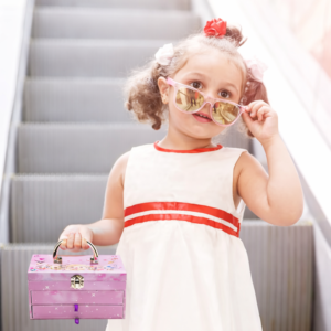 PrincessGlow Beauty Studio gyerek sminkkészlet – többfiókos kozmetikai sminkdoboz tükörrel kislányoknak (BBJ) - Image 3