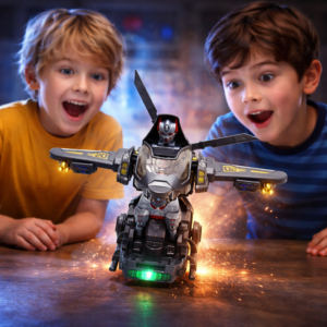 RoboChopper transformer helikopter – átalakuló robot játék LED fénnyel és hanggal (BBJ) - Image 2