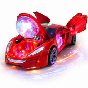 SDR 360° forgó versenyautó – LED-es világító kaszkadőr autó gyerekeknek, fénnyel és hanggal (BBJ) - Image 1
