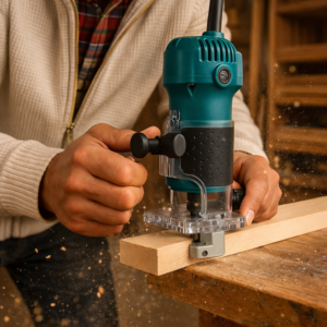 THO M-6008 elektromos kézi marógép – faipari felsőmaró, precíz élmaró és horonymaró (FX) - Image 2