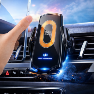 V57 autós vezeték nélküli telefontartó töltő – 15W gyors Qi töltés, infrás szenzoros tartó (BBD) - Image 2