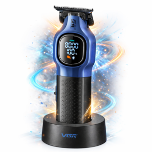 VGR V-886T professzionális akkus hajvágó és szakállvágó – digitális kijelzős vezeték nélküli hajnyíró precíz haj- és szakállvágáshoz (BBD) - Image 1