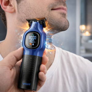 VGR V-886T professzionális akkus hajvágó és szakállvágó – digitális kijelzős vezeték nélküli hajnyíró precíz haj- és szakállvágáshoz (BBD) - Image 2