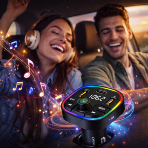 XHUA C6A autós Bluetooth FM transzmitter és MP3 lejátszó – USB gyorstöltő, kihangosító, LED kijelző (BBV) - Image 3