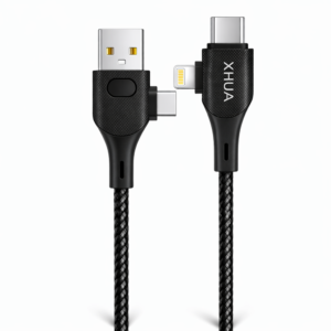 XHUA X162 4 az 1-ben gyorstöltő adatkábel – USB töltőkábel Lightning, Type-C és Micro USB csatlakozókkal - Image 3