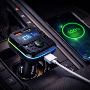 XINGHUA C32 Bluetooth FM transzmitter autóba – MP3 lejátszó, USB töltő, kihangosító, LED kijelző (BBV) - Image 3