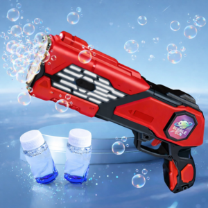 Aquablast automata buborékfújó gép gyerekeknek LED világítással és buborékfolyadékkal, piros (BBJ) - Image 4