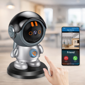 AstroCam asztronauta WiFi IP kamera 360° forgatható Full HD 1080P babafigyelő és kisállat megfigyelő éjjellátóval, kétirányú hanggal (BBD) - Image 3