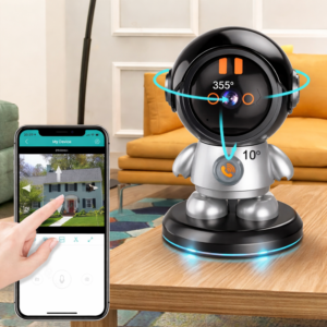 AstroCam asztronauta WiFi IP kamera 360° forgatható Full HD 1080P babafigyelő és kisállat megfigyelő éjjellátóval, kétirányú hanggal (BBD) - Image 4