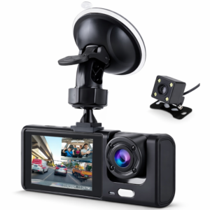 DriveGuard 3 kamerás autós menetrögzítő kamera – hurokrögzítéssel és éjjellátó móddal (BBD) - Image 1