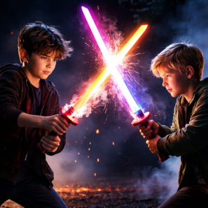 Flint Battle Blade LED katana kard – füst- és szikraeffektes világító játék kard, hanghatással (BBJ) - Image 2