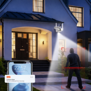 Immax NEO okos kültéri biztonsági kamera – dupla szenzoros WiFi PTZ kamera 355° forgatás, 2×2MP ONVIF támogatással (BBD) - Image 2