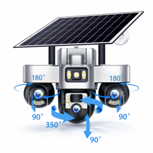 KL25-328 4G napelemes biztonsági kamera – forgatható kültéri PTZ kamera éjjellátással és telefonos megfigyeléssel V380 Pro (BBD) - Image 6