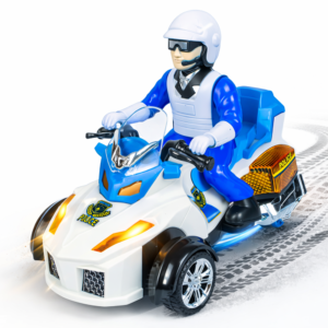 PoliceRider akkumulátoros rendőr motor játék hanggal és fénnyel rendőr figurával gyerekeknek (BBJ) - Image 1