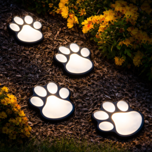 SolarPaw napelemes mancs mintás LED kerti dekor lámpa szett 3 db kültéri díszvilágítás (BBD) - Image 2