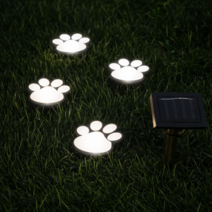 SolarPaw napelemes mancs mintás LED kerti dekor lámpa szett 3 db kültéri díszvilágítás (BBD) - Image 3