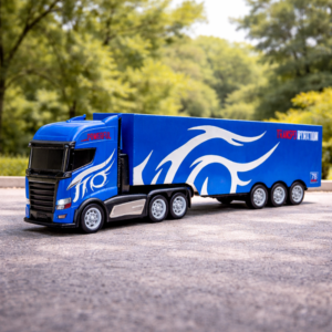 Távirányítós kék kamion pótkocsival 1:16 – amerikai stílusú RC teherautó gyerekeknek (BBJ) - Image 5