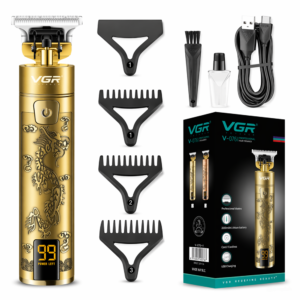 VGR-V076 LED kijelzős gravírozott hajnyíró titánium pengével és cserélhető fejekkel (BBV) - Image 1