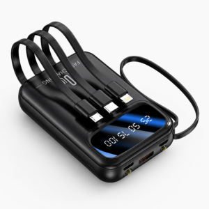 XNEN XN-458S powerbank 10000mAh – 65W szupergyors töltő beépített kábelekkel és digitális kijelzőve (THM)