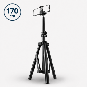 EZRA HL97-2 170 cm-es telefon tripod állvány – állítható mobiltelefon tartó fotózáshoz és videózáshoz (THM)