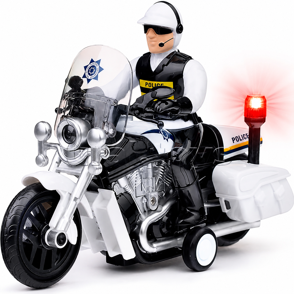 Rendőrségi játék motorkerékpár – 23 cm-es motor fény- és hangeffektekkel, realisztikus rendőr jármű gyerekeknek WY430A (BBJ) 1 (2)